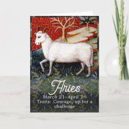 Aries the Ram Zodiac Sign Birthday Party Karte