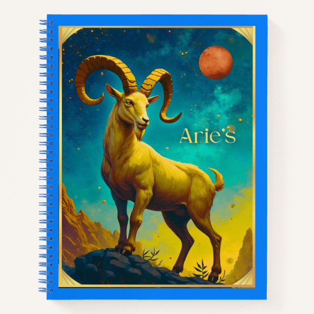 Aries the Ram Zodiac Sign Journal  Notizbuch (Vorderseite)