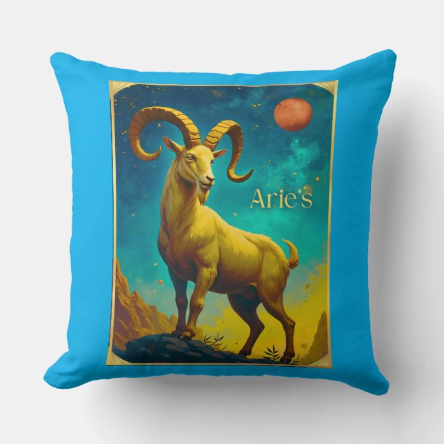 Aries the Ram Zodiac Sign Kissen (Vorderseite)