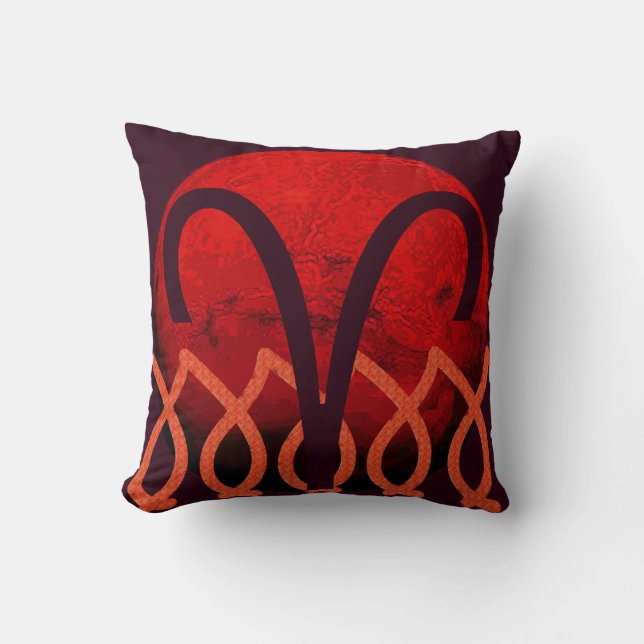 Aries Throw Pillow Kissen (Vorderseite)