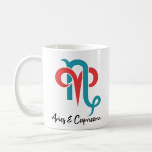 Äries und Capricorn Paare Zodiac Astrologie Kaffeetasse