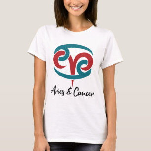 Äries und Krebs Zodiac Couple Horoskop T-Shirt