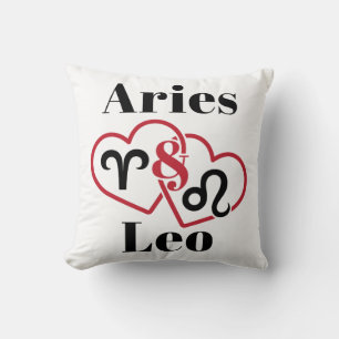 Aries und Leo Paare Zodiac Horoskop Kissen