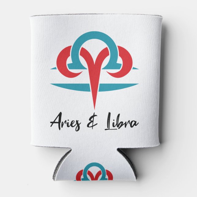 Äries und Libra Paare Zodiac Horoskop Astrologie Dosenkühler (Vorderseite)