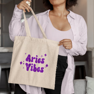 Aries Vibes Zodiac Astrologie Purple Stars Sac fou