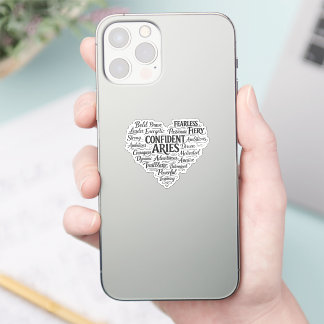 Aries Vinyl Aufkleber | Zodiac Wortwolke