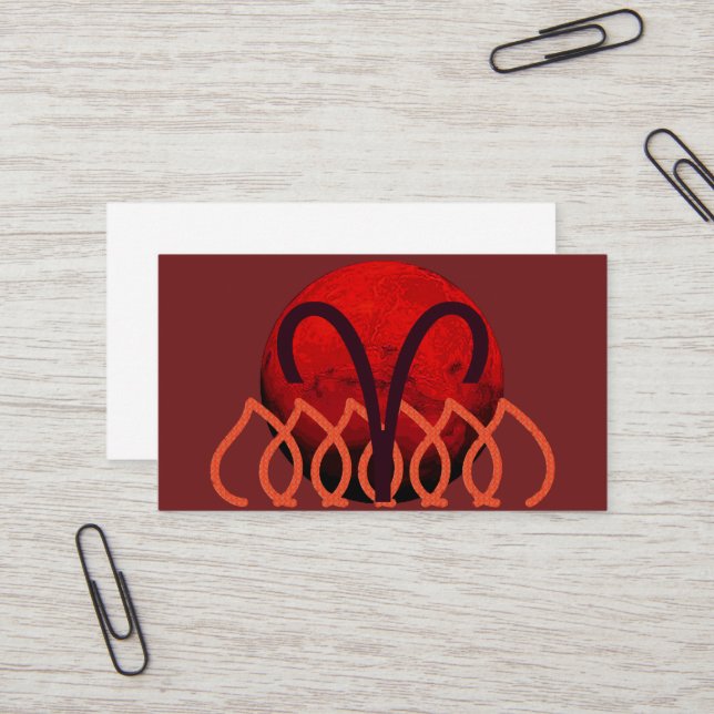 Aries Visitenkarte (Vorderseite/Rückseite Beispiel)