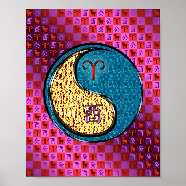 Aries & Water Rooster Poster (Vorne)
