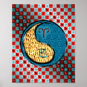 Aries & Water Schlange Poster