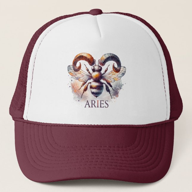 Aries Whimsy Bee Cap - Astro Charm Truckerkappe (Vorderseite)