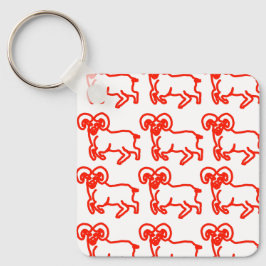 Aries Widder-Schlüsselanhänger – Minimale Tierkrei Schlüsselanhänger