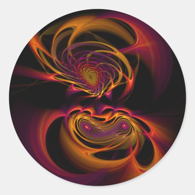 Aries Woman - Fraktal Sticker (Vorderseite)