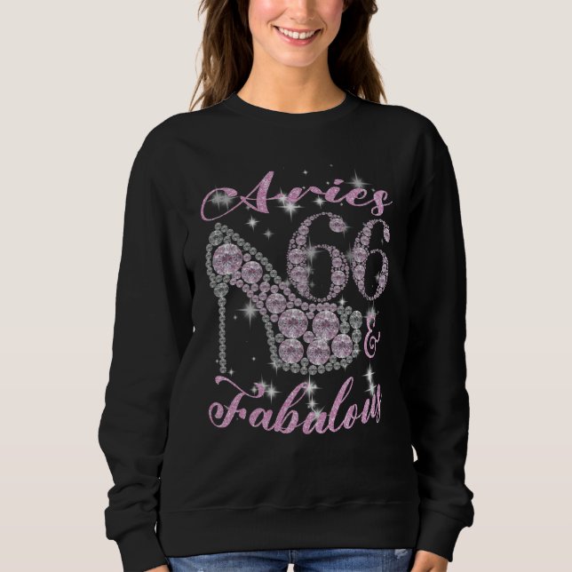 Aries Women 66 & Fabulously Sparkly High Heels 66t Sweatshirt (Vorderseite)
