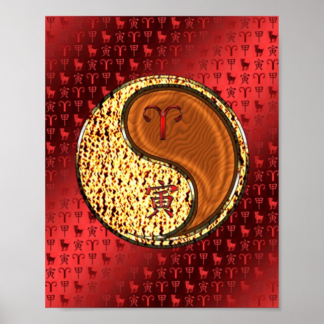 Aries & Wood Tiger Poster (Vorne)