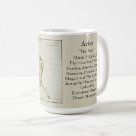 Aries Zodiac Antique Astronomisches Diagramm Kaffeetasse