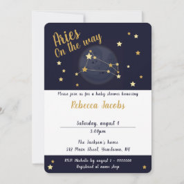 Aries zodiac Baby Shower Einladung