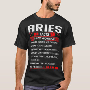 Aries Zodiac Birthday Aries Fakten für Männer Frau T-Shirt