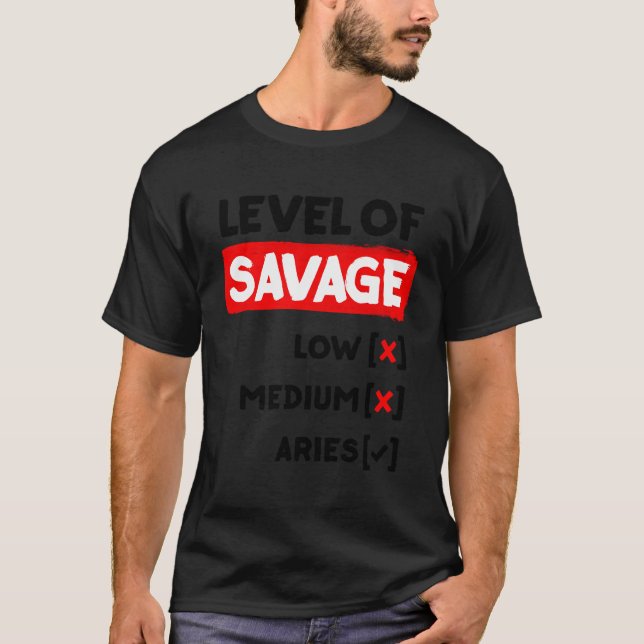 Aries Zodiac Birthday Bday Celebrants T-Shirt (Vorderseite)