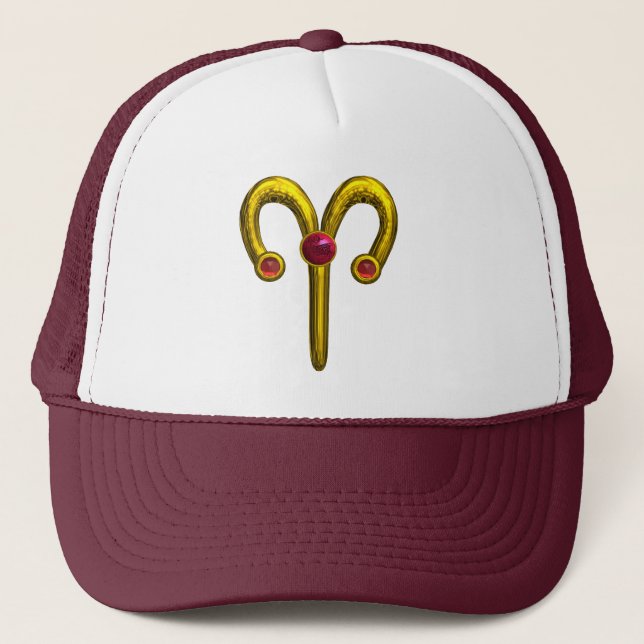 ARIES ZODIAC BIRTHDAY JEWEL TRUCKERKAPPE (Vorderseite)
