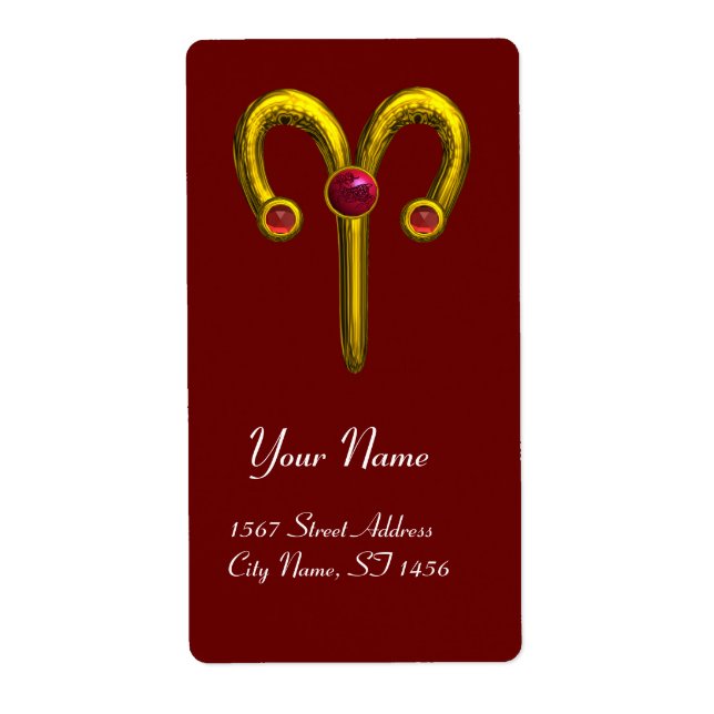 ARIES ZODIAC BIRTHDAY Red Ruby (Vorne)