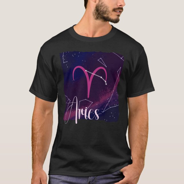 Aries Zodiac Constellation T-Shirt (Vorderseite)