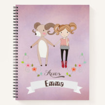 Aries Zodiac Girl mit einem Namen Spiral Notebook