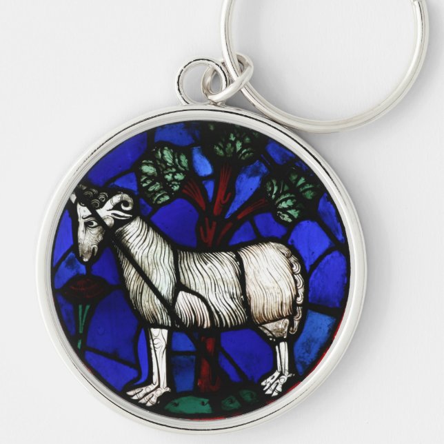 Aries Zodiac Glass Notre-Dame de Paris Key Schlüsselanhänger (Vorne)