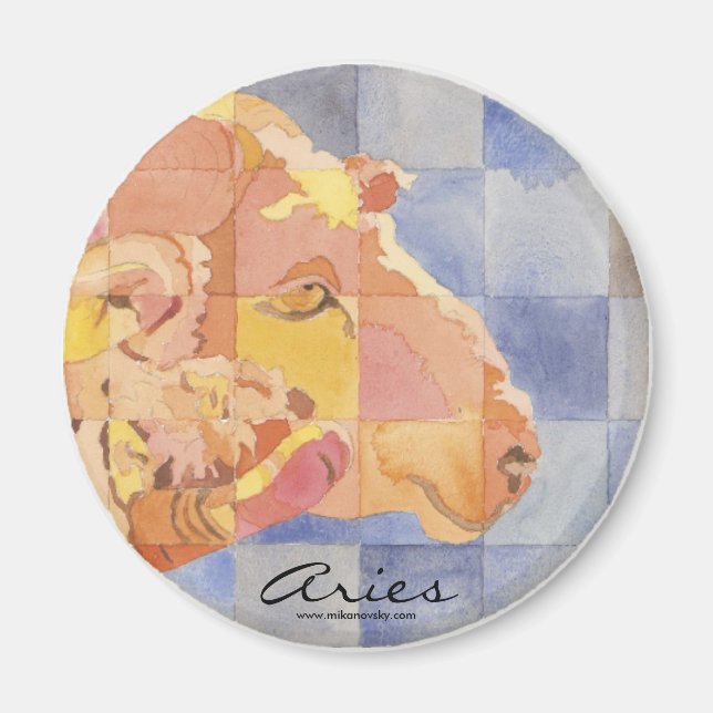 Aries Zodiac Magnet (Vorne)