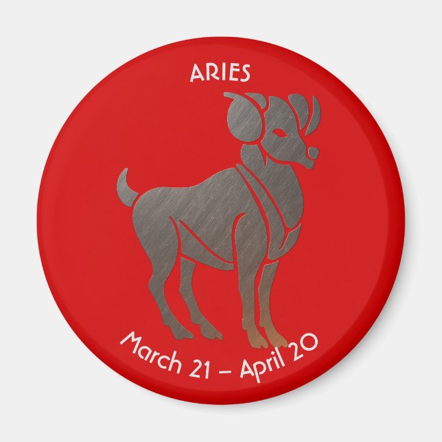 Aries Zodiac Magnet (Vorne)