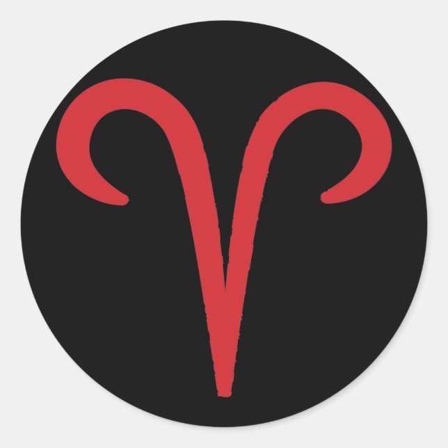 ARIES Zodiac März April Astrologie Zodiac Party Runder Aufkleber (Vorderseite)