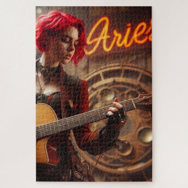 Aries Zodiac Musician Guitar (Vertikal)
