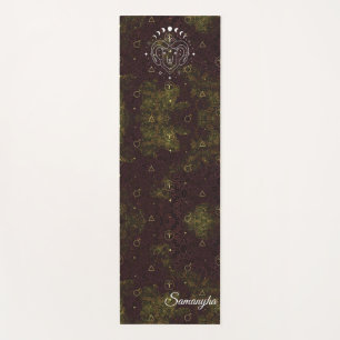 Aries Zodiac Personalisiert Lila Gold Oriental Yogamatte