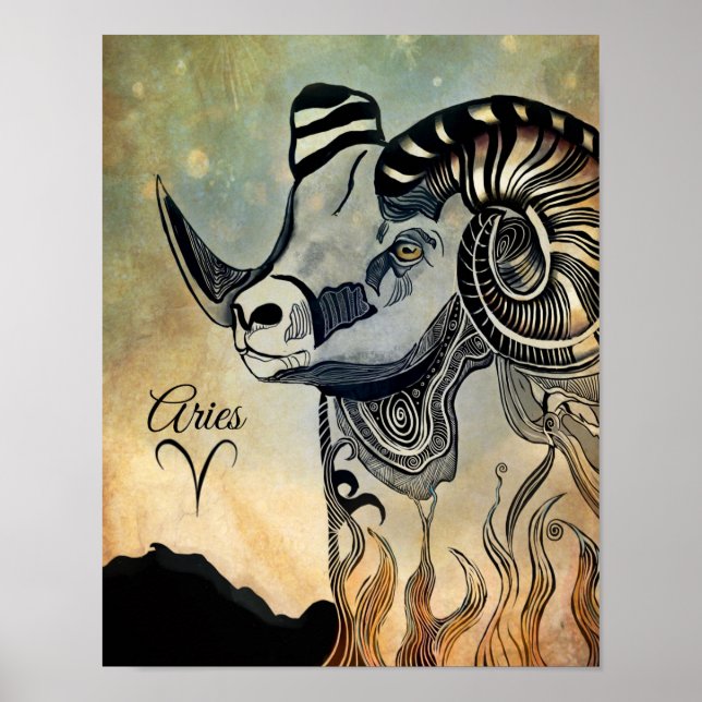 Aries Zodiac Poster (Vorne)