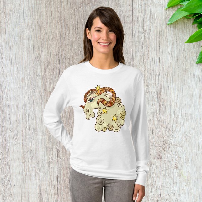 Aries Zodiac Ram farbig astrologisch T-Shirt (Von Creator hochgeladen)