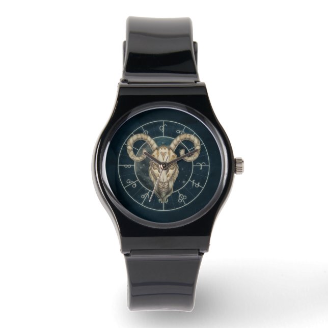 Aries Zodiac Sign Armbanduhr (Vorderseite)