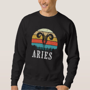 Aries Zodiac Sign Astrologie Astrologer Symbol Hor Sweatshirt