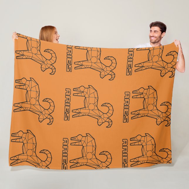 Aries Zodiac Sign Blanket (transparent) Fleecedecke (Beispiel)