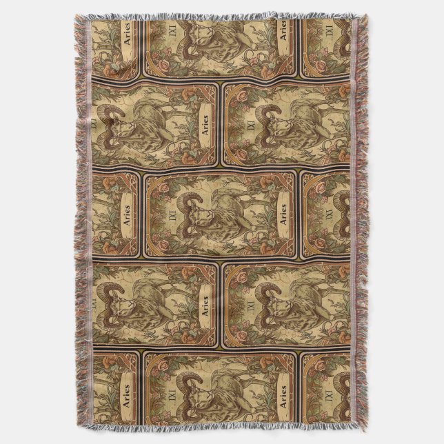 Aries Zodiac Sign Decke (Vorderseite Vertikal)