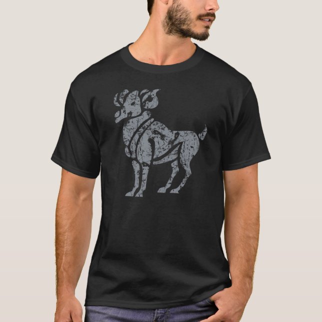 Aries Zodiac Sign Grunge März 21 - 19. April T-Shirt (Vorderseite)