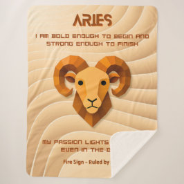 Aries Zodiac Sign Modern 3D Affirmation  Sherpadecke