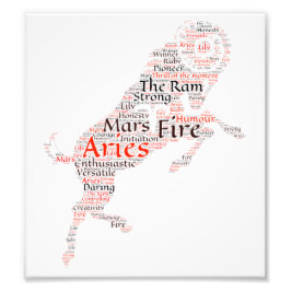 Aries Zodiac Sign Print Fotodruck