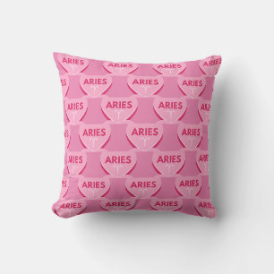 Aries Zodiac Sign: Rosa Gesprächsherzen Kissen