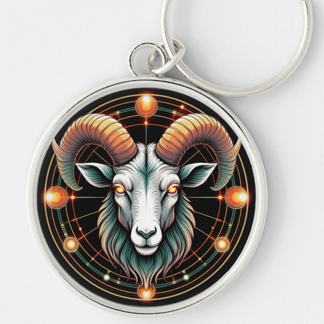 Aries Zodiac Sign Schlüsselanhänger (Vorne)