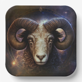 Aries Zodiac Sign Watercolor Design Pappteller