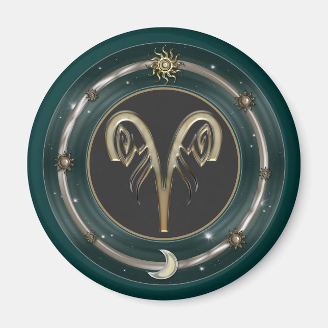 Aries Zodiac Signmagnete Magnet (Vorne)