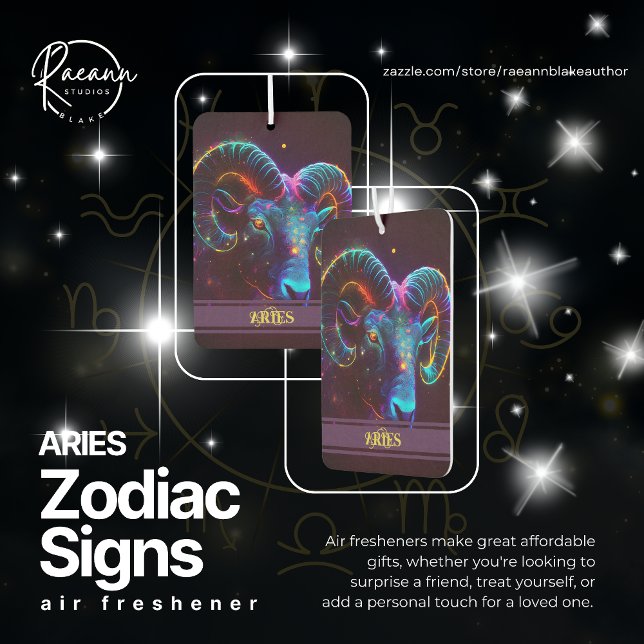 Aries Zodiac Signs Celestial Air Freshener Autolufterfrischer (Von Creator hochgeladen)