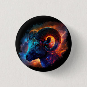 Aries Zodiac Star Sign - No Text - Round Button