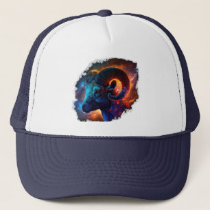 Aries Zodiac Star Sign Trucker Hat Truckerkappe
