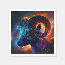 Aries Zodiac Star Sign - Vivid Artistic Napkins Serviette