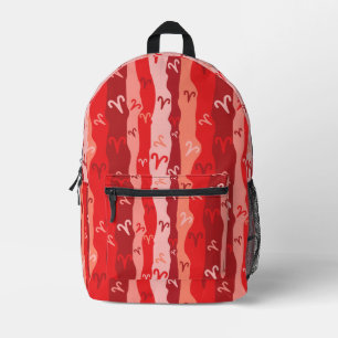 Aries Zodiac Stripes Bedruckter Rucksack